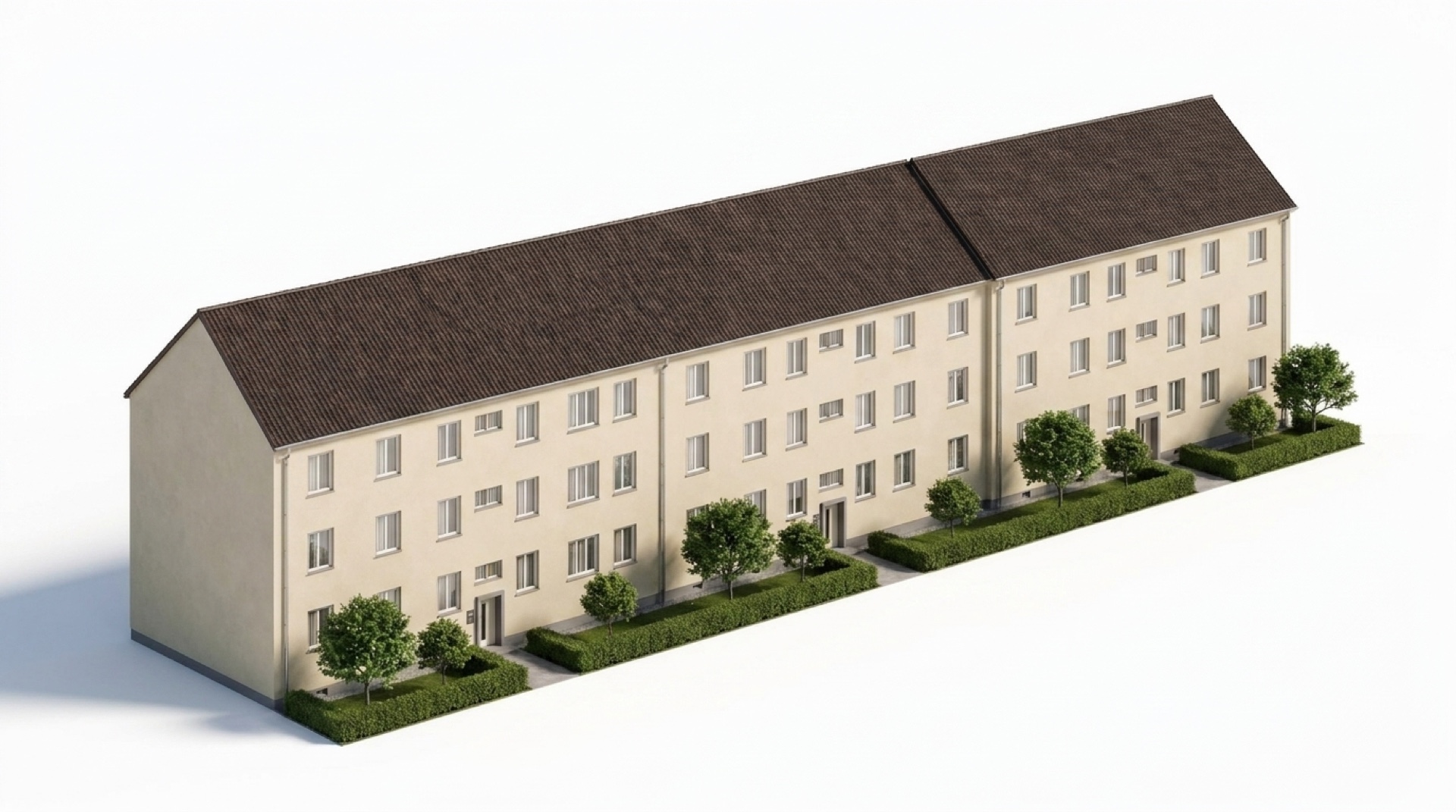 3D-Architektur-Visualisierung Rübezahlplatz 10–13 nach Sanierung